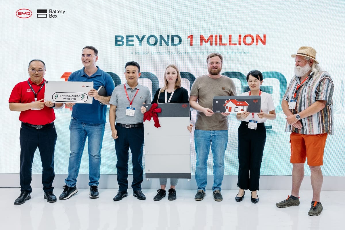 BYD Unveils New Energy Portfolio at The Smarter E Europe, Celebrates 1 Million BatteryBox Systems Installed